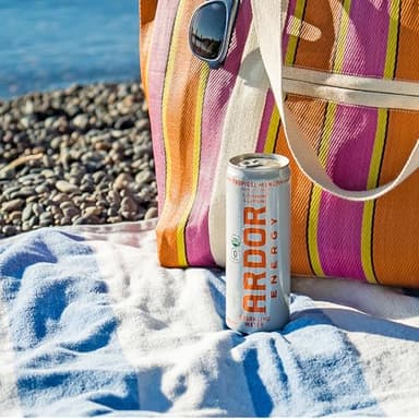 ARDOR ENERGY Sparkling Water with 100mg Natural Caffeine & 200mg L-Theanine from Organic Green Tea for Smooth Energy & Focus | Healthy Energy Drink | No Sugar, Zero Calories, Vegan, Gluten-Free | Tropical Mango (Pack of 12, 12oz cans) - Image 7