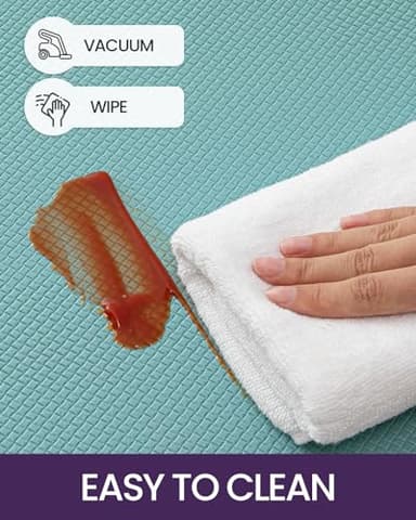 DEXI Kitchen Floor Mats Cushioned Anti Fatigue, 17x95, Long Standing Runner Rug Waterproof, Comfort Memory Foam Padded for Front Sink Laundry, Turquoise - Image 5