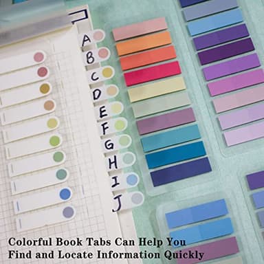 ELII 1200pcs Sticky Tabs Page Markers,Morandi Sticky Note Tabs Colored Writable and Repositionable Book Flags Tabs Strip Index Tabs,Page Tabs - Image 4