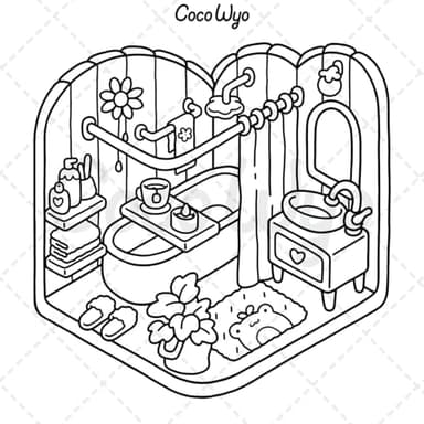 Little Corner: Coloring Book for Adults and Teens, Super Cute Designs of Cozy, Hygge Spaces for Relaxation (Cozy Spaces Coloring) - Image 3