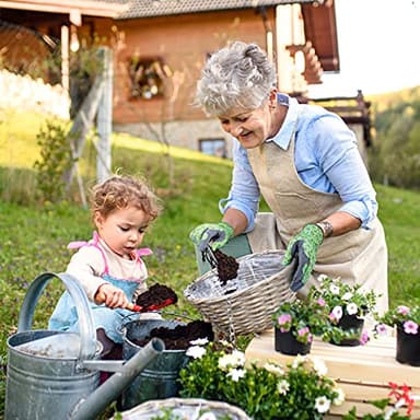 Bamllum Leather Gardening Gloves for Women - Working Gloves for Weeding, Digging, Planting, Raking and Pruning (Green) - Image 4