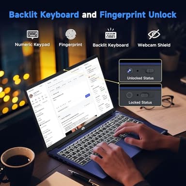 NIMO 15.6" IPS FHD Gaming-Laptop, AMD 8 Cores Ryzen 7 7735HS 32GB DDR5 RAM 1TB SSD (Beats i7-12650H, Up to 4.75GHz) Computer with Radeon 680M 100W Type-C Backlit Keyboard Fingerprint Unlock, Blue - Image 5