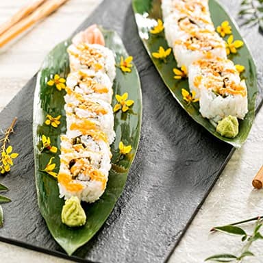 Restaurantware Doja 11.8 x 3.5 Inch Bamboo Leaves 1000 Fresh Bamboo Leaves - Vacuum Sealed Durable Bamboo Ecological Plant Leaves For Displaying Starters And Desserts Ideal For Restaurants - Image 3