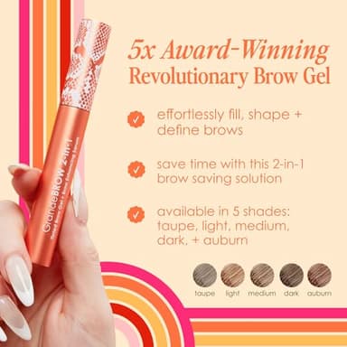 Grande Cosmetics GrandeBROW 2-in-1 Tinted Brow Gel + Brow Enhancing Serum for Thicker & Darker-Looking Eyebrows, Shape & Fill Brows, with Castor Oil & Mini Fibers - Medium, Full Size (0.12 fl oz) - Image 4
