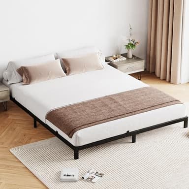 GAOMON 6 Inch Queen Bed Frame, Low Profile Queen Metal Platform Bed Frame Support Mattress Foundation, Noise Free, Easy Assembly, Black - Image 3