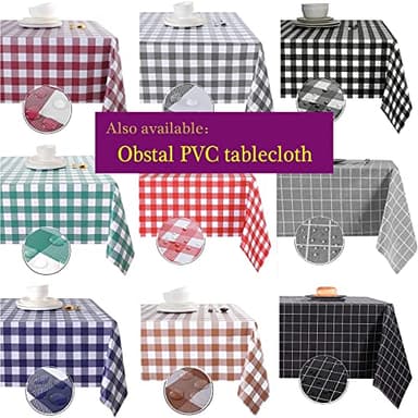 Obstal Rectangle Table Cloth, Oil-Proof Spill-Proof and Water Resistance Microfiber Tablecloth, Decorative Fabric Table Cover for Outdoor and Indoor Use (Navy Blue, 60 x 84 Inch) - Image 7