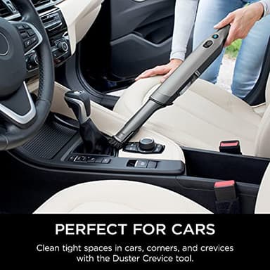 Shark WV201 WANDVAC Handheld Vacuum, Lightweight at 1.4 Pounds with Powerful Suction, Charging Dock, Single Touch Empty and Detachable Dust Cup,Graphite, Slate - Image 5