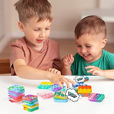 Pop Fidget Toys Bulk Its Party Favors for Kids 4-8 8-12 30 Pack Mini Pop Keychain It Christmas Stocking Stuffers for Kids Toy Fidgets for Classroom Prizes Student Gifts Birthday Goodie Bag Stuffers - Image 3