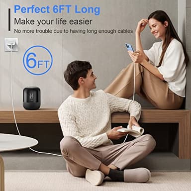 RCTech USB C to Lightning Cable 3Pack 6FT [MFi Certified] iPhone Fast Charger Cable USB-C Power Delivery Charging Cord for iPhone 14/13/12/11/XS/XR/X/8/iPad, White - Image 7