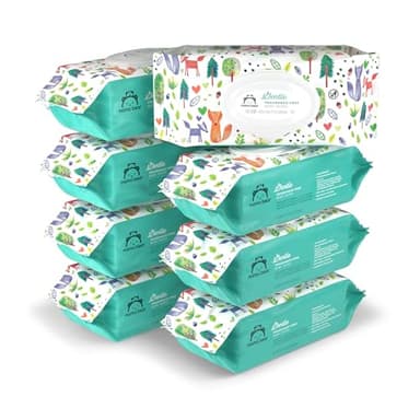 Amazon Brand - Mama Bear Gentle Fragrance Free Baby Wipes, Hypoallergenic, Sensitive Skin, Unscented, 800 Count (8 Packs of 100) - Image 1