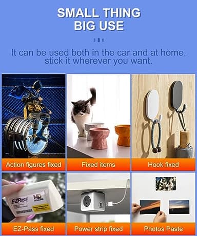 PHIXBEAR Double Sided Sticky Pads,Made of 3M VHB,Strong Adhesive Tape Squares Heavy Duty Waterproof Heat Resistant, Extreme Mounting Foam Tape,Car Home Outdoor Use, 48 Pcs 1.18x1.38 Inch - Image 6