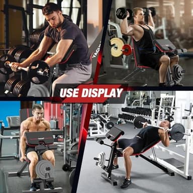 Adjustable Weight Bench, Bench Press for Full Body Workout, 880 Lbs Workout Bench for Home Gym with Barbell Rack, Strength Training Stable Incline Decline Bench with Leg Developer - Image 7