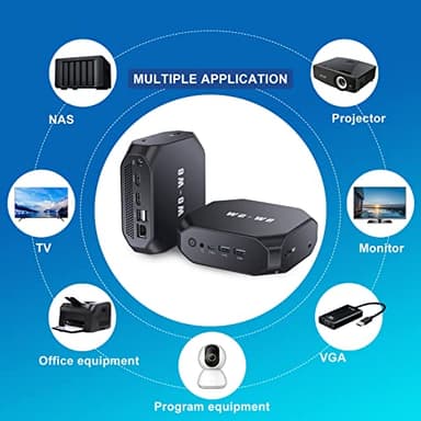 wo-we Mini PC AMD Excavator A9-9400 up to 3.2GHz, Radeon R5 Series Supports 4K@30Hz HD Dual Display, 8G DDR4, 128G M.2 SATA SSD, HDMI*2,WiFi 5,Dual-Mode Bluetooth, USB 3.1 - Image 7