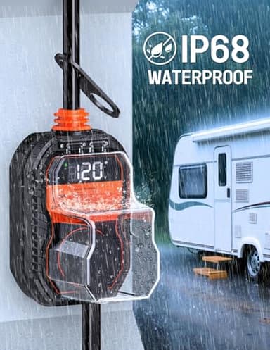 TOWTAMER 15,000J RV Surge Protector 30 Amp with LED Display, 30 Amp RV Surge Protector with Voltage Monitoring, Clear Error Codes, Comprehensive Detection, IP68 Waterproof Cover - Image 5