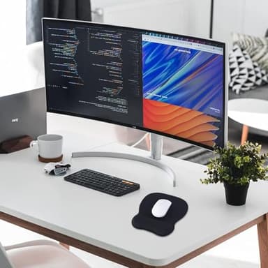 EooCoo Ergonomic Mouse Pad with Wrist Support, Mousepad with Memory Foam Wrist Rest and Non-Slip Base for Computer, Cafe, Home & Office, 9.64 x 8.26 in Office Desk Accessories - Image 9