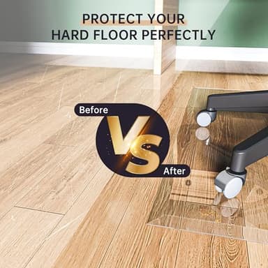 [Tempered Glass] 36“ x 36” Beveled Edge Glass Chair Mat with Polished Edge Clear Office Chair Mat, Glides Smoothly, Suitable for Carpet or Hardwood Floors - Image 6