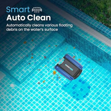 Betta SE Solar Powered Automatic Robotic Pool Surface Skimmer Cleaner with 24/7 Continuous Cleaning Battery Power and Re-Engineered Twin Salt Chlorine Tolerant Motors (Blue) - Image 5