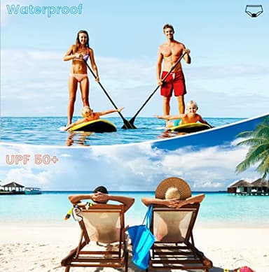 OVRUNS Period Swimwear High Waist Bikini Menstrual Leakproof Swim Bottoms Waterproof UV 50+ Light Flow for Teens Girls Women - Black S - Image 3