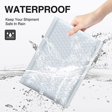 UCGOU Bubble Mailers 8.5x12 Inch White 25 Pack Usable Size 8.5x11 Poly Padded Envelopes #2 Medium Mailing Opaque Packaging Postal Self Seal Waterproof Boutique Shipping Bags for Clothes Makeup - Image 3