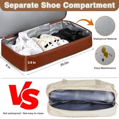 ITIEZY Weekender Overnight Bag for Women - Large Travel Duffel Bag Carry On Tote Bags with Crossbody Bag Toiletry Bag - Image 3