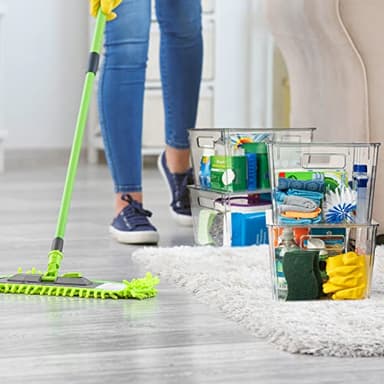ClearSpace Plastic Storage Bins with Lids X-Large – Perfect Kitchen Organization, Desk Organizer or Pantry Storage – Desktop Organizer, Pantry Organization and Storage Bins, Cabinet Organizers - Image 2