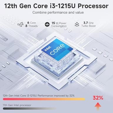 NIMO 15.6" Light-Gaming-Laptop, 8 Cores AMD Ryzen 7 Pro 6850U 8GB LPDDR5 RAM 256GB SSD (Beat i7-1360P Up to 4.7GHz) AMD Radeon 680M GPU IPS FHD Computer with 100W Type-C Backlit Keyboard Fingerprint - Image 5