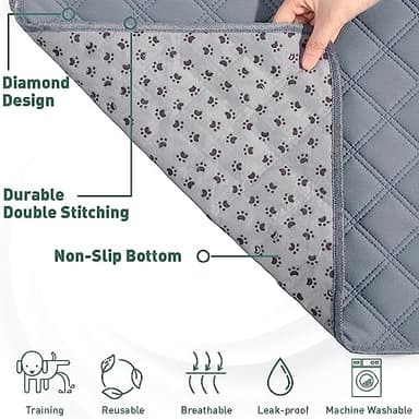 Eterish Reusable Washable Pee Pads for Dogs Large/Extra Large 36'' x 41'' 2 Pack, Absorbent Pet Puppy Dog Training Pads Non-Slip, Waterproof Whelping Potty Pads for Dogs Leak-Proof - Image 3