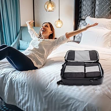 TravelWise Packing Cube System - Durable 5 Piece Weekender Plus Set (Black) - Image 6