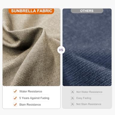 PURPLE LEAF 10ft Cantilever Outdoor Patio Umbrella Large Heavy Duty 360° Rotation Double Top Offset Rectangular Umbrellas for Backyard Deck Pool, Spectrum Sand - Image 3