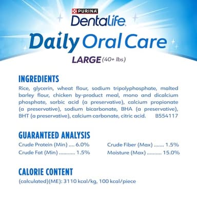 Purina DentaLife Made in USA Facilities Large Dog Dental Chews, Daily - 18 ct. Pouch - Image 5