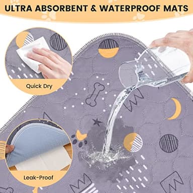 UPSKY Washable Pee Pads for Dogs 2 Pack 34" x 36" Reusable Puppy Pads Waterproof Pet Training Pads, Non-Slip Dog Mats Fast Absorbent Whelping Pads for Playpen, Potty, Crate, Bed - Image 4