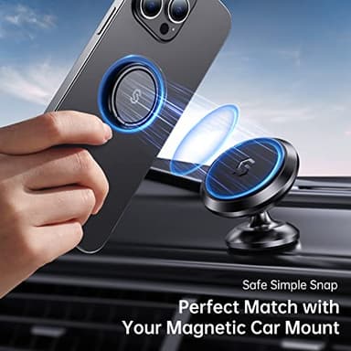 Syncwire Cell Phone Ring Holder Stand, 360 ° Rotation Finger Ring Kickstand Polished Metal Phone Grip Compatible with iPhone, Samsung, LG, Sony - Image 6