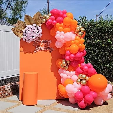 NISOCY Orange Balloon Arch Kit, 102PCS 18In 12In 10In 5In Burnt Orange Latex Balloon Different Sizes for Fall-Themed Parties, Birthday Celebrations, Thanksgiving, and Wedding Decorations - Image 3