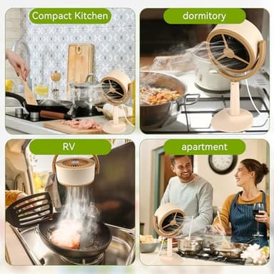 Solaradgy portable range hood with 2-Speed Suction, 125° Adjustable Angle & Reusable Carbon Filter, portable Kitchen Exhaust Fan for Stove, RV & Camping - Image 7