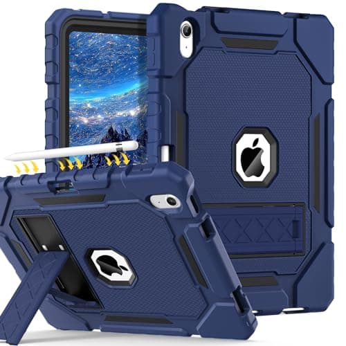 Grifobes for iPad A16 Case 11th Generation 11 inch 2025 / iPad 10th Generation Case 10.9 inch 2022, Heavy Duty Military Grade Shockproof Cover with Pencil Holder for i Pad 11/10 Gen (Navy Blue) - Image 1