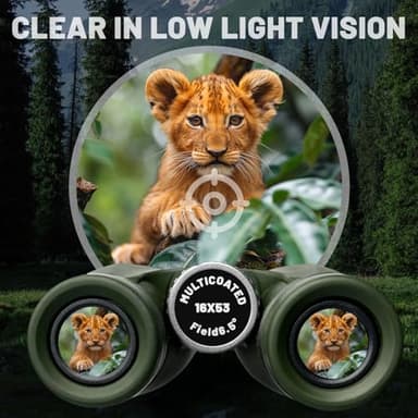 OPTIVORA 16x53 Binoculars for Adults High Powered with BAK4 Lens Can be Used as Binoculars for Bird Watching,Stargazing or Hunting.Package Also Includes Smartphone Adapter and Compass, etc - Image 2