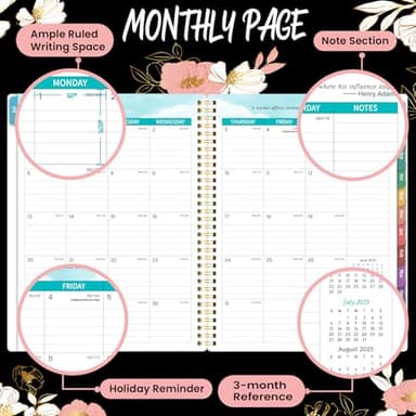 Teacher Planner 2025-2026 - Teacher Lesson Planner 2025-2026, JULY 2025 - JUNE 2026, 11” x 8.5”, Weekly & Monthly Lesson Plan Book with Strong Twin-wire Binding, Holidays, Inner Pocket, Colorful Tabs - Image 3