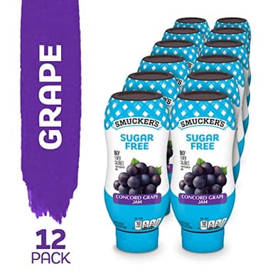 Smucker’s Squeeze Sugar Free Concord Grape Jam, 16.5 oz. Bottle, 12 Count - Image 3