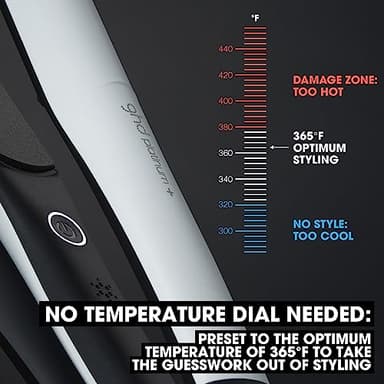 ghd Platinum+ Styler - 1” Smart Flat Iron Hair Straightener - Professional Ceramic Styling Tool with Predictive Heat Control and Automatic Shut-Off - More Shine and More Color Protection - White - Image 2