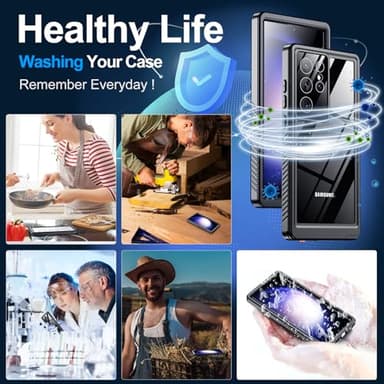 MOZOTER for Samsung Galaxy S23 Ultra Case Waterproof,[IPX8 Underwater Case][Full Body Shockproof & Military Dropproof]Clear Sound Quality Built-in Screen Protector for Samsung S23 Ultra 6.8 inch-Black - Image 6