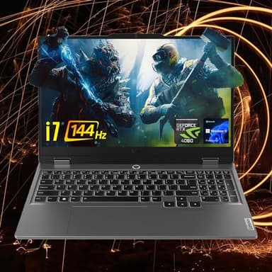 Lenovo LOQ i7 Premium Gaming Laptop, 15.6" FHD 144Hz, i7-13650HX (Beats i9-12900H), GeForce RTX 4060 (Boost Clock 2370MHz), 64GB DDR5 RAM, 4TB SSD, Backlit KB, RJ-45, Wi-Fi 6, Windows 11 Pro, Grey - Image 1