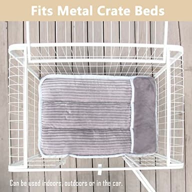 Dog Bed for Large Dogs, Dog Mattress with Pillow for Crate Kennel, Sofa pet Bed, Super Soft pet Bed for Medium, Jumbo, Small Dogs Breeds (Grey, XX-Large:(46"x30"x4") - Image 4