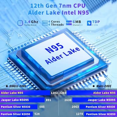 NIAKUN Laptop Computer, Gaming Laptops 2025, 16 Inch Lap Top PC Win 11 Pro, 16GB RAM 1TB SSD, N95 Processor(up to 3.4GHz), Backlit Keyboard, for Business and Students - Image 2