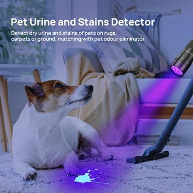 UV Flashlight Black Light, Consciot 12 LED 395nm Ultraviolet Blacklight, Portable Mini Torch Light Pet Urine Detector for Dog/Cat Urine, Dry Stains, Bed Bug, Matching with Pet Odor Eliminator - Image 4