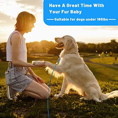 HaiYUAN Dog Tie Out Cable 10/15/20/25/30 FT Runner for Yard Steel Wire Cable with Durable Superior Clips Blue Chains for Outside Dog Lead for Large Up to 165 Lbs - Image 8