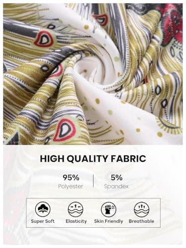 QIANXIZHAN Women's Harem Pants, High Waist Yoga Boho Trousers with Pockets White M - Image 4