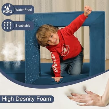 Edbuosy 22Pcs Modular Kids Play Couch - Kids Couch for Playroom Bedroom Living Rooms Toddler Sofa for Inspiring Child Creativity，Children Convertible Foam Sofa - Image 4