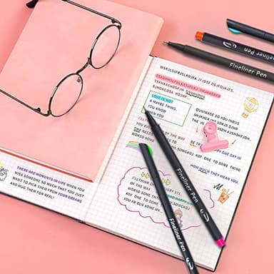 Vanstek 46 Pack Journal Planner Colored Pens, Fineliner Pens for Journaling, Writing Coloring Drawing, Note Taking, Calendar, Planner, Art Office School Gift Supplies - Image 4