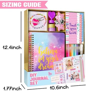 Nollh DIY Journal Kit for Girls/ Teens/ Tween Stationery Scrapbook & Diary Supplies Set Journaling Art Crafts Kit, Ideal Gifts for 8 9 10 11 12 13 14 Year Old Girl - Image 7