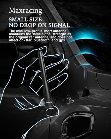 MAXRACING Short Truck Antenna Compatible with Tundra 1999-2025 / Carwash Safe/Aluminum Replacement Antenna - Image 4